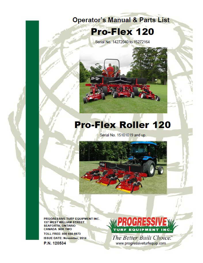 Pro-Flex 120 Operator’s/Parts Manual – Serial #14272040 To #15272164