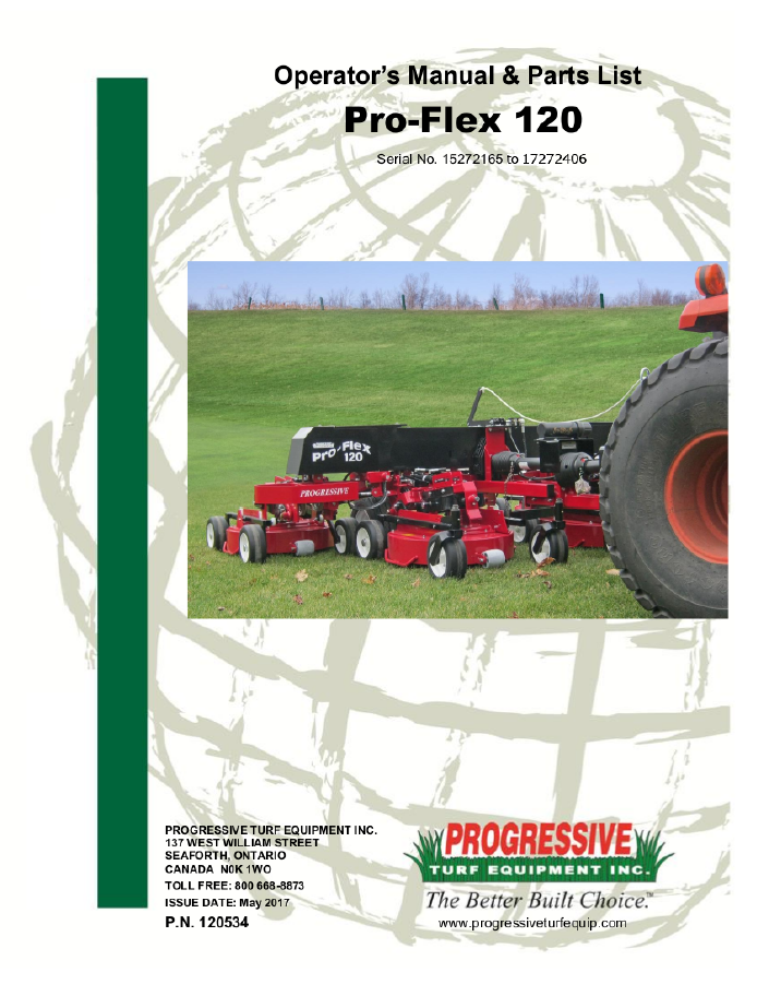 Pro-Flex 120 Operator’s/Parts Manual – Serial #15272165 To #17272406