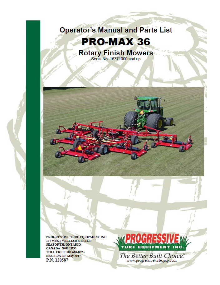 Pro-Max 36 Operator’s/Parts Manual – Serial #16371000 to Current